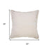 20" Beige Cotton Throw Pillow Cover