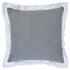 20" Gray And White Color Block Cotton Throw Pillow Cover