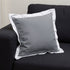 20" Gray And White Color Block Cotton Throw Pillow Cover