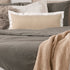 14" X 36" Beige And White Lumbar Color Block Cotton Throw Pillow Cover