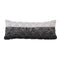14" X 36" Black And White Lumbar Geometric Cotton Throw Pillow Cover with Texture