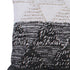 14" X 36" Black And White Lumbar Geometric Cotton Throw Pillow Cover with Texture