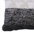 14" X 36" Black And White Lumbar Geometric Cotton Throw Pillow Cover with Texture