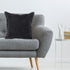 20" Black Cotton Throw Pillow Cover