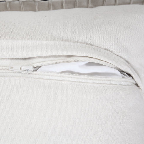 20" Black Cotton Throw Pillow Cover