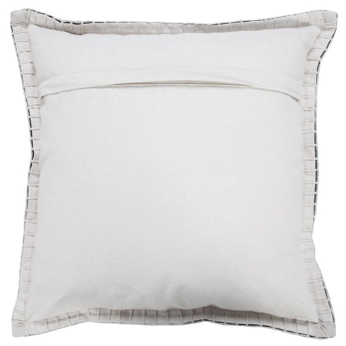 20" Black Cotton Throw Pillow Cover
