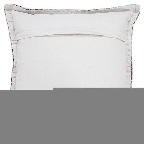 20" Black Cotton Throw Pillow Cover