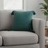 20" Green Cotton Throw Pillow Cover