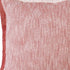 20" Red And White Color Block Cotton Throw Pillow Cover with Fringe