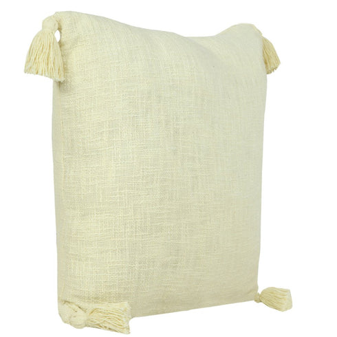 20" Yellow Cotton Throw Pillow Cover