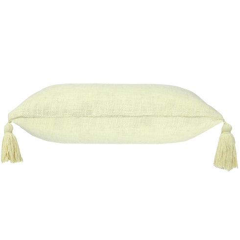 20" Yellow Cotton Throw Pillow Cover