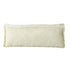 14" X 36" White And Yellow Lumbar Cotton Throw Pillow Cover with Fringe