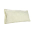 14" X 36" White And Yellow Lumbar Cotton Throw Pillow Cover with Fringe