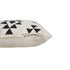 20" Black And White Geometric Recycled Poly Linen Throw Pillow Cover