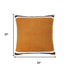 20" Orange White And Black Striped Cotton Throw Pillow Cover