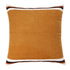 20" Orange White And Black Striped Cotton Throw Pillow Cover