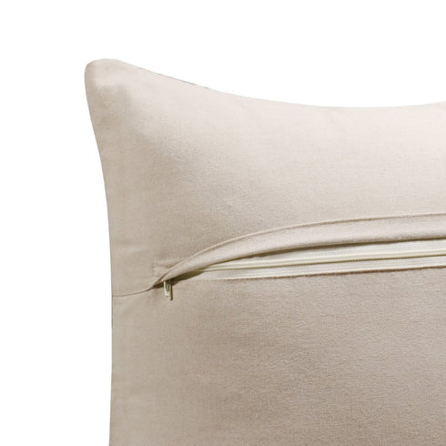 20" Orange White And Black Striped Cotton Throw Pillow Cover