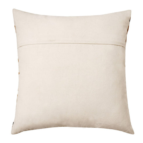 20" Orange White And Black Striped Cotton Throw Pillow Cover