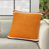 20" Orange White And Black Striped Cotton Throw Pillow Cover