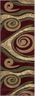 3D Spiral Swirls Modern Area Rug- Multicolor