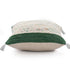 18" Green Cream And Blue Color Block Cotton Throw Pillow Cover with Tassels