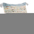 20" Light Blue And Cream Color Block Cotton Throw Pillow Cover with Tassels