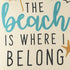 20" Beige And Orange The Beach Is Where I Belong Beach Throw Pillow Cover