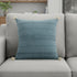 18" Gray And Blue Cotton Throw Pillow Cover