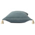 18" Gray And Blue Cotton Throw Pillow Cover