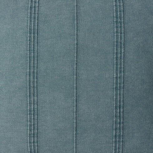 18" Gray And Blue Cotton Throw Pillow Cover