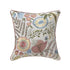 20" Ivory Slate Blue Terra Cotta And Sage Floral Cotton Throw Pillow Cover