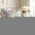 20" Ivory Slate Blue Terra Cotta And Sage Floral Cotton Throw Pillow Cover