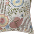 20" Ivory Slate Blue Terra Cotta And Sage Floral Cotton Throw Pillow Cover