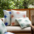 18" Coral And Off White Floral Throw Pillow