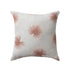 22" Coral And Off White Floral Throw Pillow