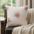 22" Coral And Off White Floral Throw Pillow