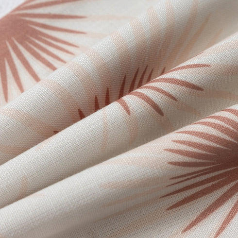 22" Coral And Off White Floral Throw Pillow