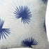 22" Navy Blue And White Floral Throw Pillow