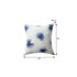 22" Navy Blue And White Floral Throw Pillow