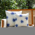 22" Navy Blue And White Floral Throw Pillow
