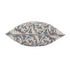 24" Blue And Brown Damask Recycled Poly Linen Throw Pillow