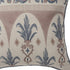 24" Blue And Brown Damask Recycled Poly Linen Throw Pillow