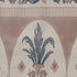 24" Blue And Brown Damask Recycled Poly Linen Throw Pillow