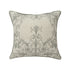24" Sage And Ivory Damask Recycled Poly Linen Throw Pillow