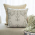 24" Sage And Ivory Damask Recycled Poly Linen Throw Pillow