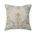 24" Sage And Ivory Damask Recycled Poly Linen Throw Pillow