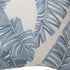 20" Blue And Ivory Floral Cotton Throw Pillow