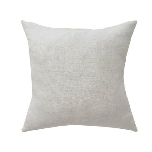 20" Blue And Ivory Floral Cotton Throw Pillow