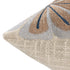 24" Ivory Slate Blue Terra Cotta And Sage Floral Cotton Throw Pillow