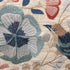24" Ivory Slate Blue Terra Cotta And Sage Floral Cotton Throw Pillow